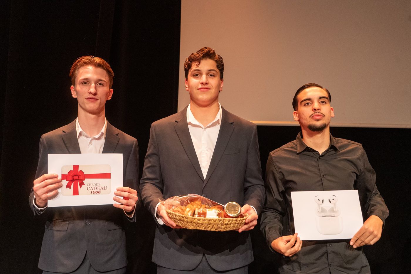 Les trois lauréats et leurs prix